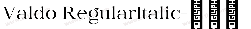 Valdo RegularItalic字体转换